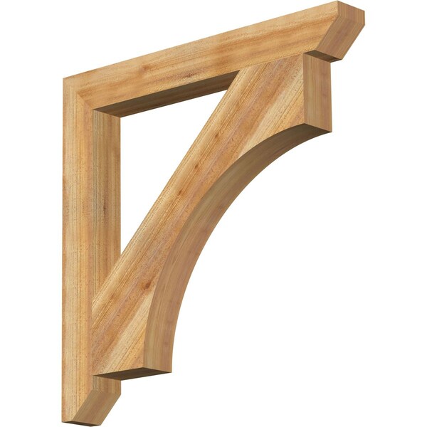 Ekena Millwork Westlake Slat Rough Sawn Bracket, Western Red Cedar, 4"W x 34"D x 34"H BKT04X34X34WTL06RWR - main